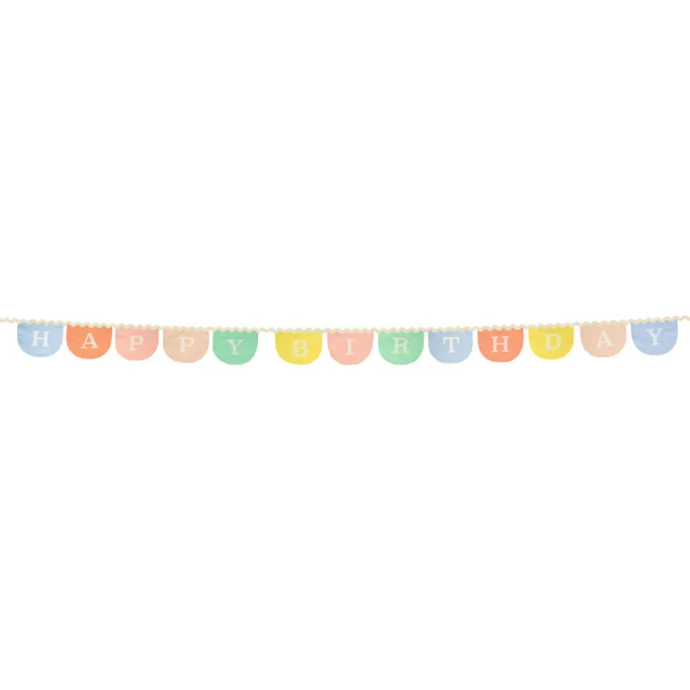 Meri Meri garland, Happy Birthday fabric flags - 2.3 meters