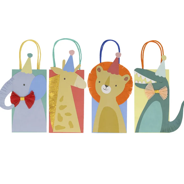 Meri Meri Gift Bags, Animal Parade – Pack of 8