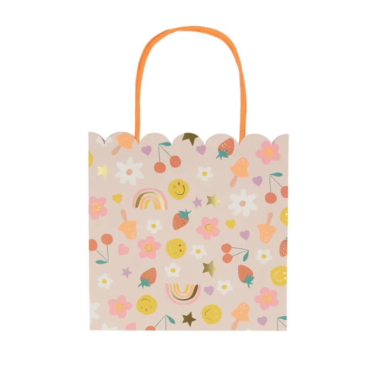 Meri Meri Gift Bags, Happy Face Icons – Set of 8