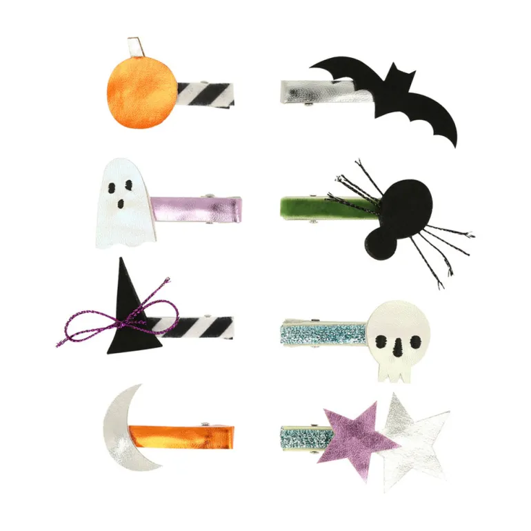 Meri Meri Hair Clips, Halloween - Set of 8