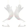 Meri Meri Halloween Decorations, Spinning Ghost - Set of 10