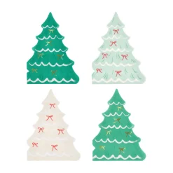 Meri Meri Napkins, Christmas Tree with Bow - Set of 16