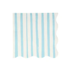 Meri Meri Napkins Size L, Blue Stripe - Pack of 16
