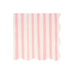 Meri Meri Napkins Size L, Pink Stripe - Pack of 16.