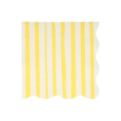 Meri Meri Napkins Size L, Yellow Stripe - 16 Pack
