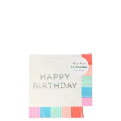 Meri Meri Napkins Size S, Birthday Fringe - 16 pcs.