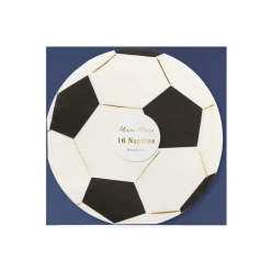 Meri Meri Napkins, Size S, Soccer Design – Set of 16