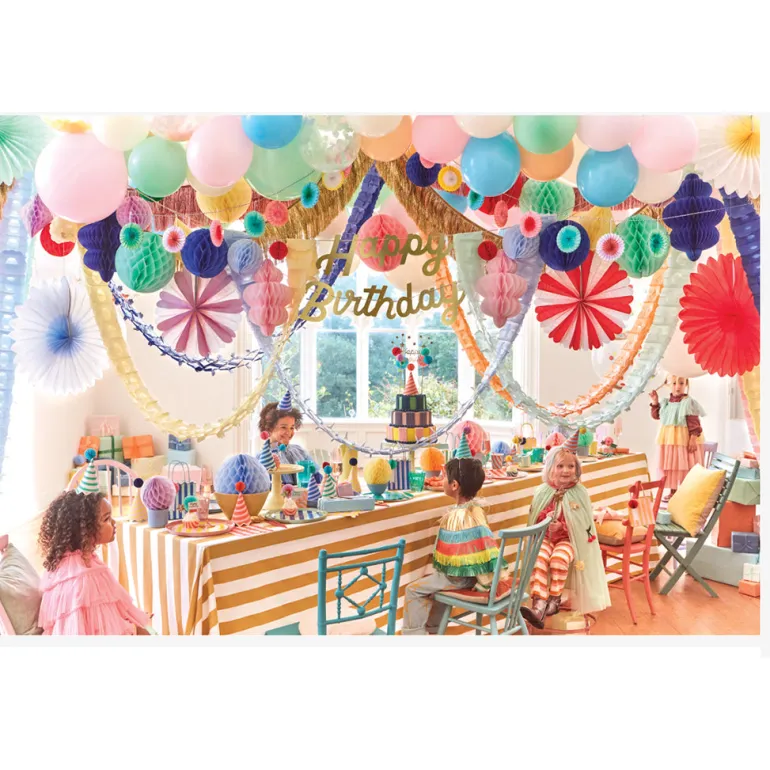 Meri Meri Napkins Size S, Striped Happy Birthday - Pack of 16
