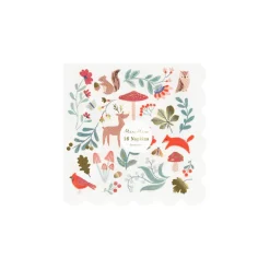 Meri Meri Napkins Size S, Winter Woodland - Pack of 16