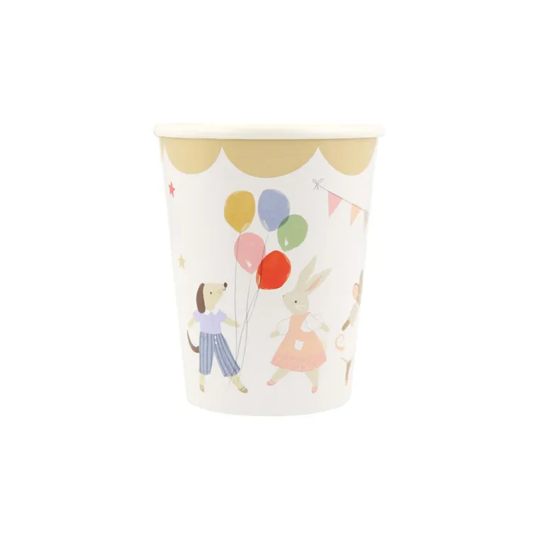 Meri Meri Paper Cups, Animal Friends – Pack of 8