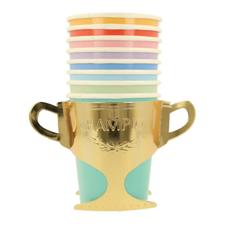 Meri Meri Paper Cups, Trophies, Champion - Set of 8