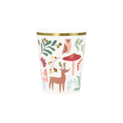Meri Meri Paper Cups, Winter Woodland – Set of 8