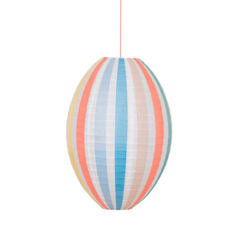 Meri Meri Paper Lanterns in Rice Paper, Stars and Stripes, Set of 3 - NO LIGHT SOURCE INCLUDED