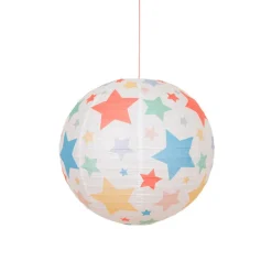 Meri Meri Paper Lanterns in Rice Paper, Stars and Stripes, Set of 3 - NO LIGHT SOURCE INCLUDED
