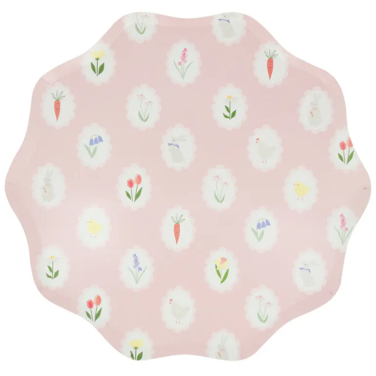 Meri Meri Paper Plates, Easter, Size L, Easter Cameo – 8 pcs.
