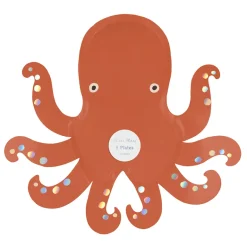 Meri Meri Paper Plates, Octopus - Set of 8