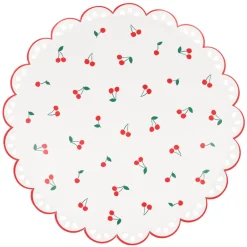 Meri Meri Paper Plates, Size L, Cherry - Pack of 8