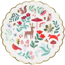 Meri Meri Paper Plates Size L, Winter Woodland - Set of 8