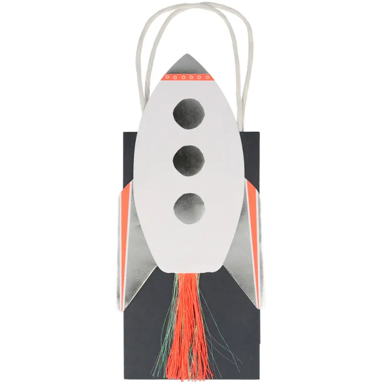 Meri Meri Party Bags, Rocket Ship - Set of 8
