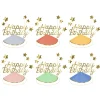 Meri Meri Party Hats, Happy Birthday & Foil Star Party Hats - Set of 6