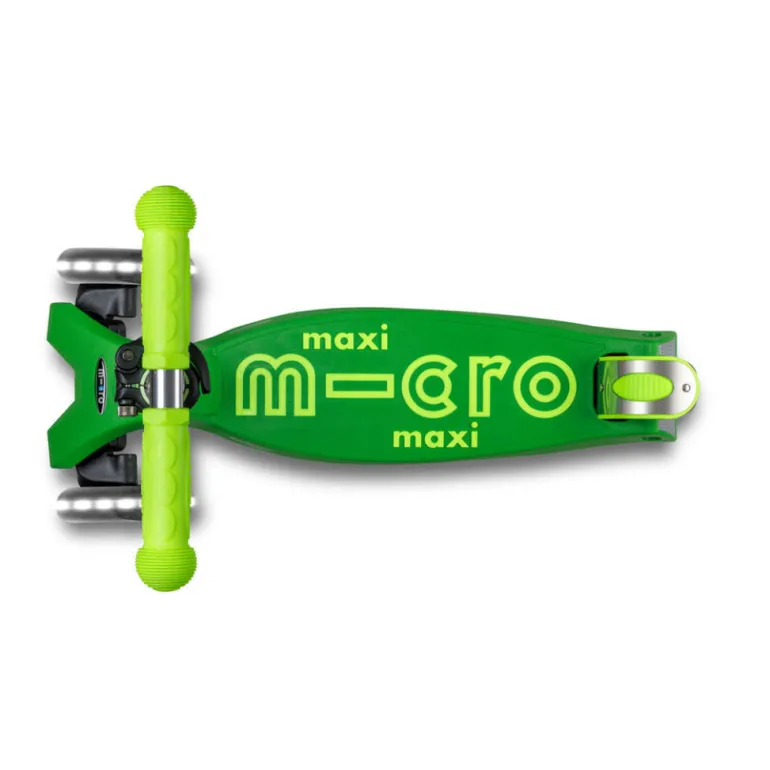 Micro Scooter, Maxi Deluxe LED - Neon Parrot Green