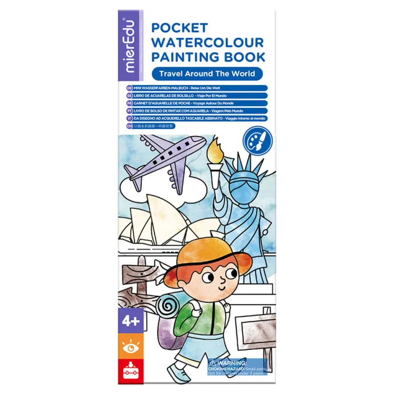 mierEdu, Watercolor Painting Booklet - Globetrotter