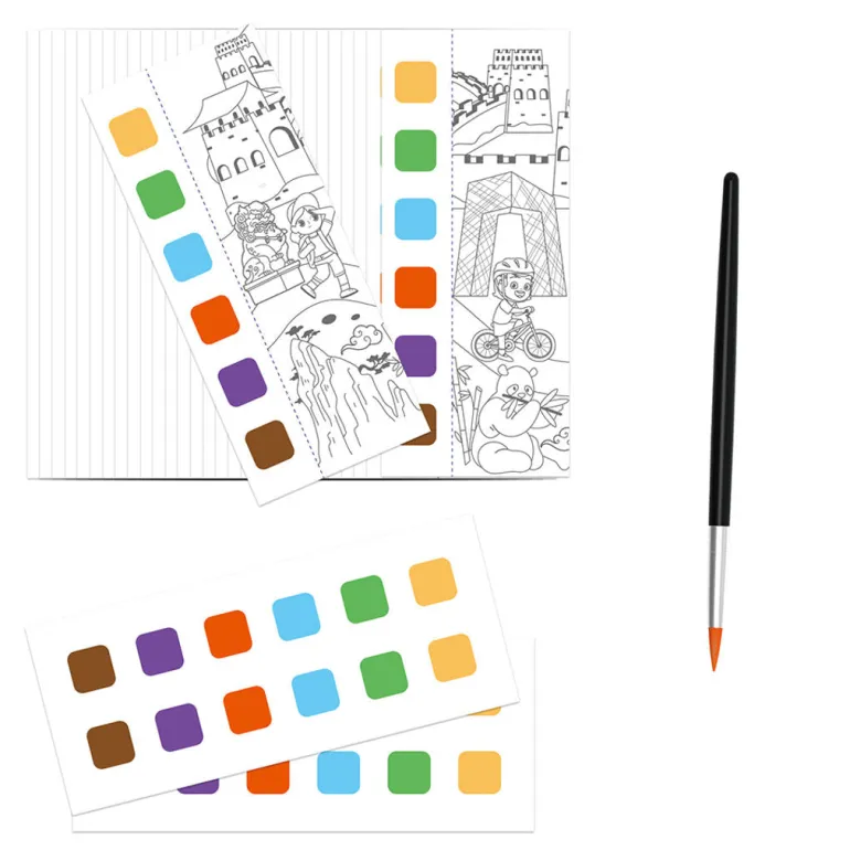 mierEdu, Watercolor Painting Booklet - Globetrotter