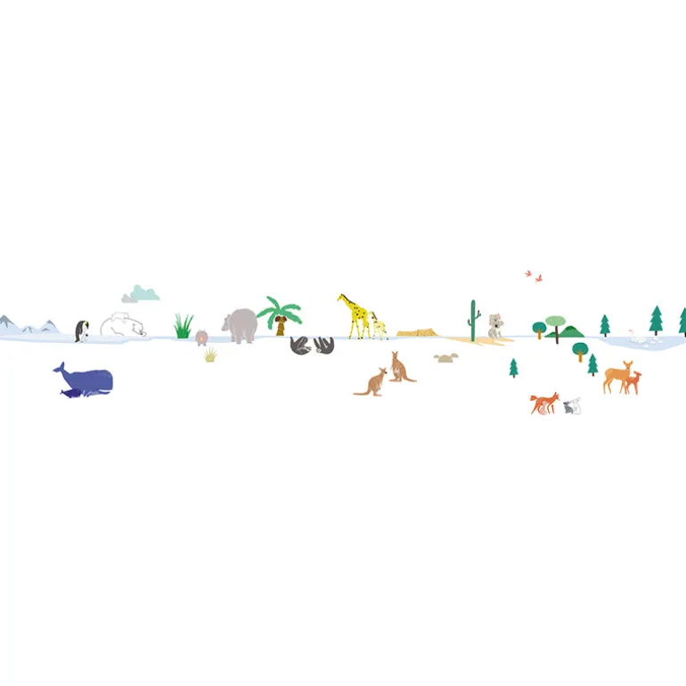 Mimi Lou Wall Sticker Border, Around the World