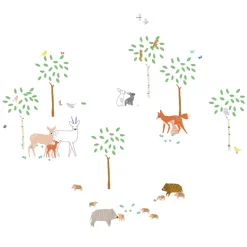 Mimi Lou Wall Sticker, Forest Animals