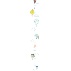 Mimi Lou Wall Sticker, Height Chart - Hot Air Balloons