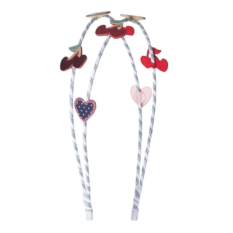 Mimi & Lula Double Hairband, Red Cherries Mon Cheri
