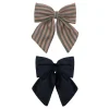 Mimi & Lula Hair Accessories, 2 Hair Bows - Stripe Agnes Pony Pals