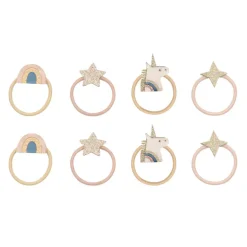 Mimi & Lula Hair Accessories, 8 Hair Ties - Mini Unicorn Celeste