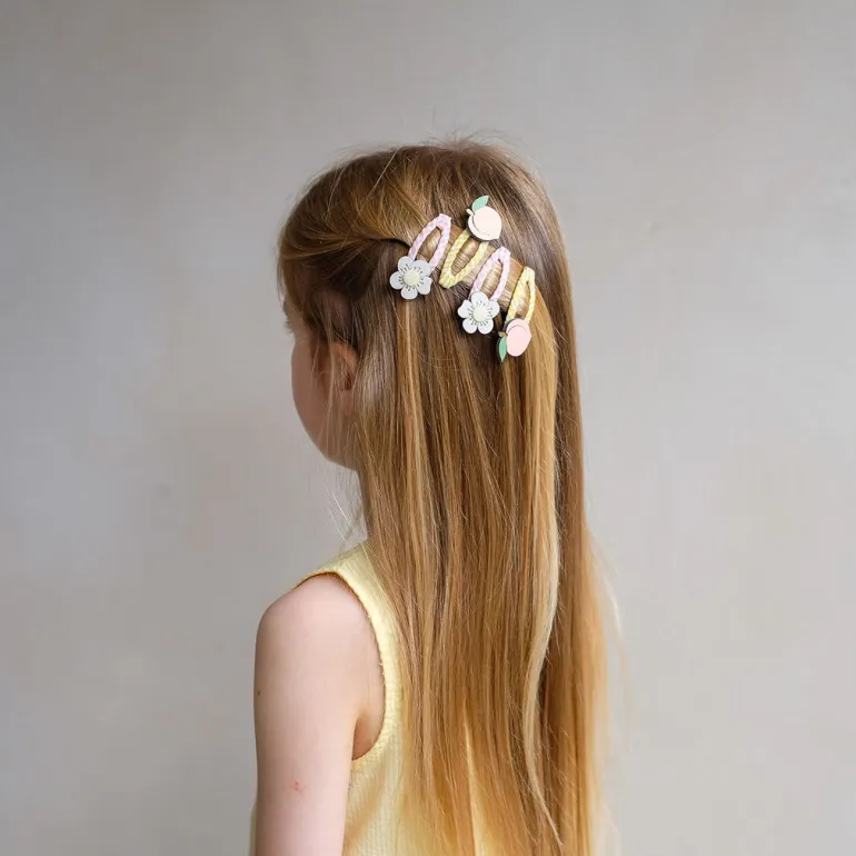 Mimi & Lula 4 Hair Clips, Blossom Peaches and Cream