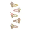 Mimi & Lula 5 Hair Clips, Mini Ice Cream Peaches and Cream