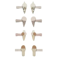 Mimi & Lula, 8 Hair Clips - Mini Ice Cream By The Seaside