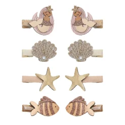 Mimi & Lula 8 Hair Clips, Mini Mermaid Ocean Pearl