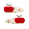 Mimi & Lula 2 Hair Clips, Pom Pom Cherries Mon Cheri