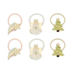 Mimi & Lula 6 Hair Elastics, Mini Angel Christmas