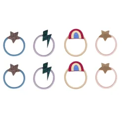 Mimi & Lula - 8 Hair Elastics - Mini Rainbow Dancing Queen