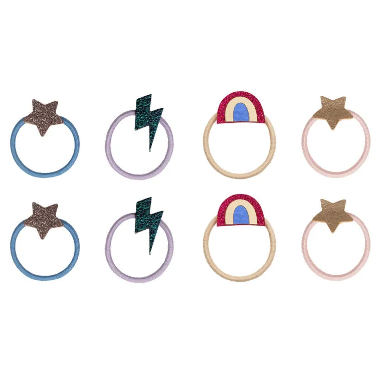 Mimi & Lula - 8 Hair Elastics - Mini Rainbow Dancing Queen
