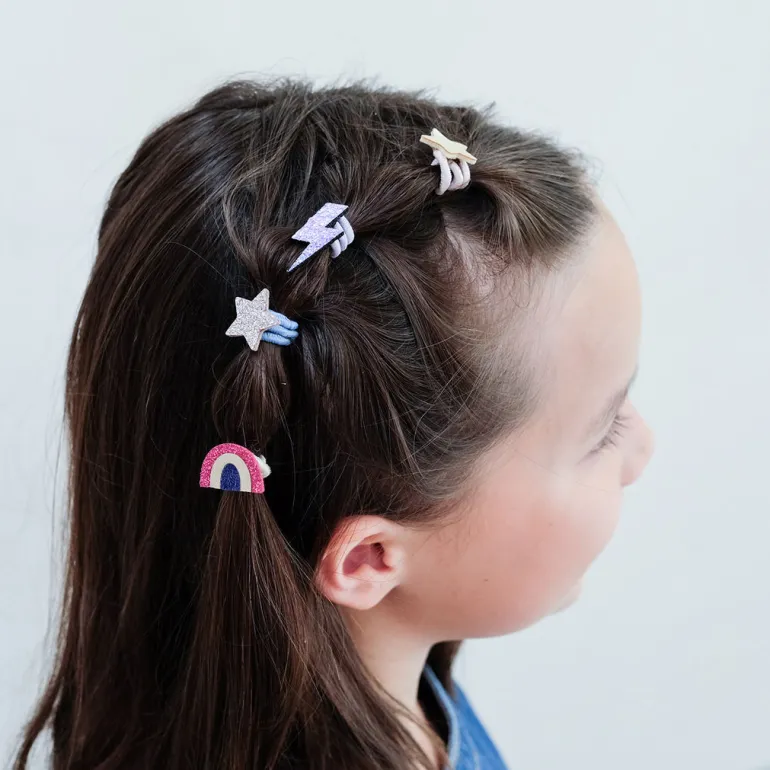 Mimi & Lula - 8 Hair Elastics - Mini Rainbow Dancing Queen