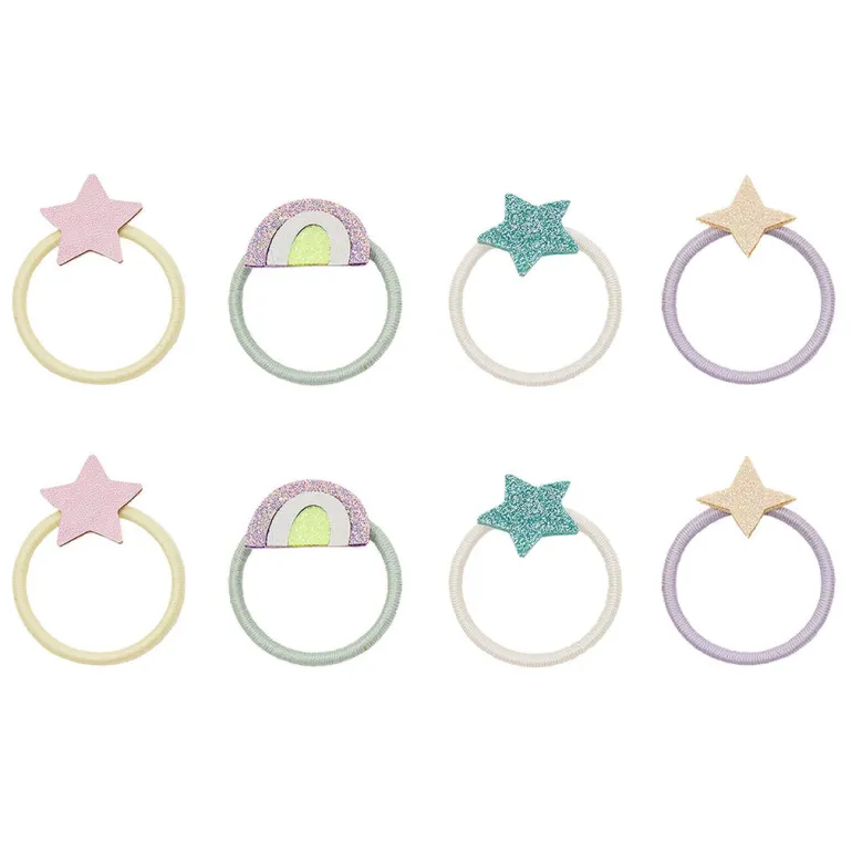 Mimi & Lula 8 Hair Elastics, Mini Rainbow and Star My Little Unicorn