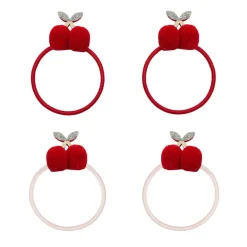 Mimi & Lula 4 Hair Elastics, Pom Pom Cherries Mon Cheri