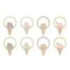 Mimi & Lula 8 Hair Ties, Mini Ice Cream Peaches and Cream