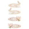 Mimi & Lula Set of 4 Hair Clips, Bunny & Flower Easter