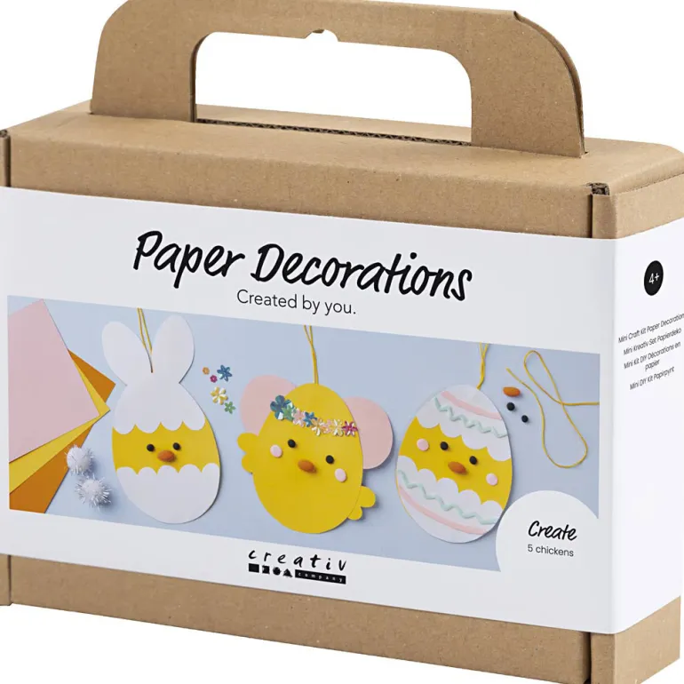 Mini DIY Kit Paper Decorations, Easter Theme