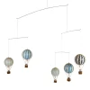 Mobile with Hot Air Balloons, Blue Colors
