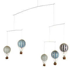 Mobile with Hot Air Balloons, Blue Colors