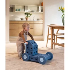Modu Building Toy in Foam, Dreamer Set, 34 Pieces - Deep Blue/Sky Blue